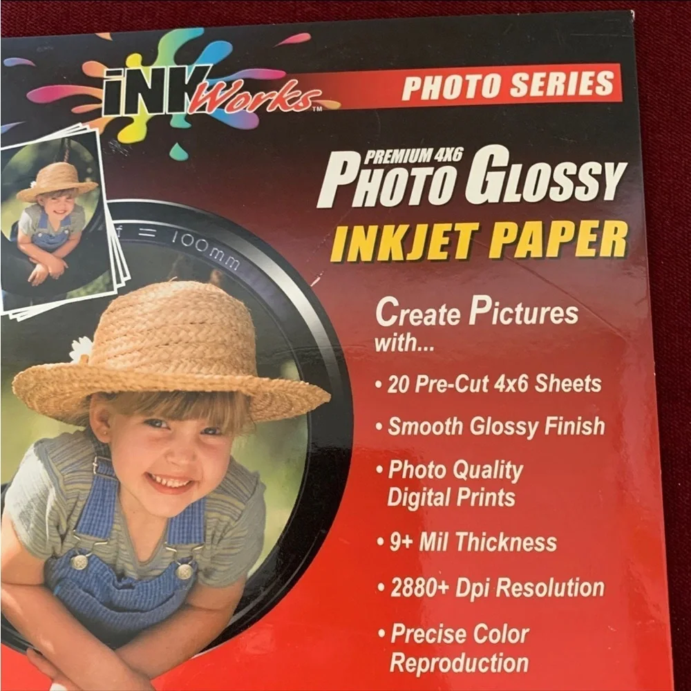New  20 Photo Glossy Inkjet Paper-4”x6”